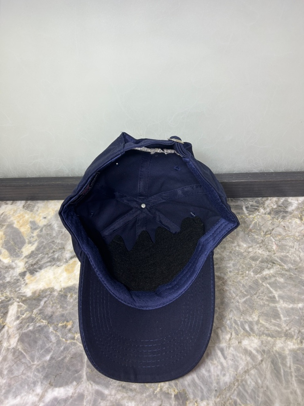 Vineyard Vines Navy Cap with Pink Whale Logo - Picture 3 of 4